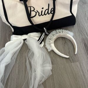 Bride Tote and Headband Set